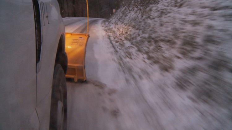 Roads begin closing ahead of wintry weather