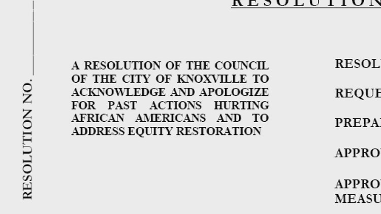 Knoxville City Council unanimously passes resolution apologizing for urban renewal policies