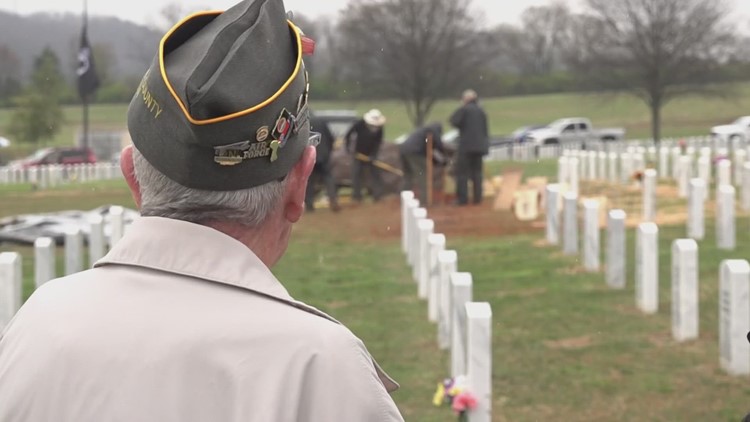 Unclaimed veterans buried in East Tennessee ceremony