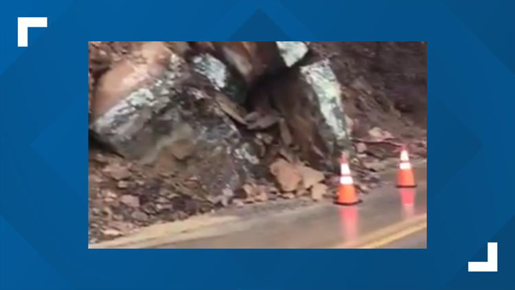 Rockslide closes SR 90 in Campbell Co. in White Oak community