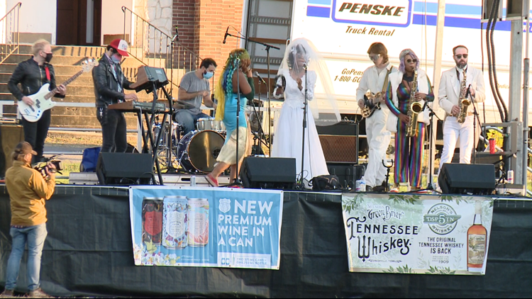 Bands put on spooktacular drive-in Halloween show at Second Bell Monster Mash