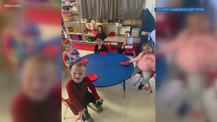 Hamblen County Pre-K students hold mock election