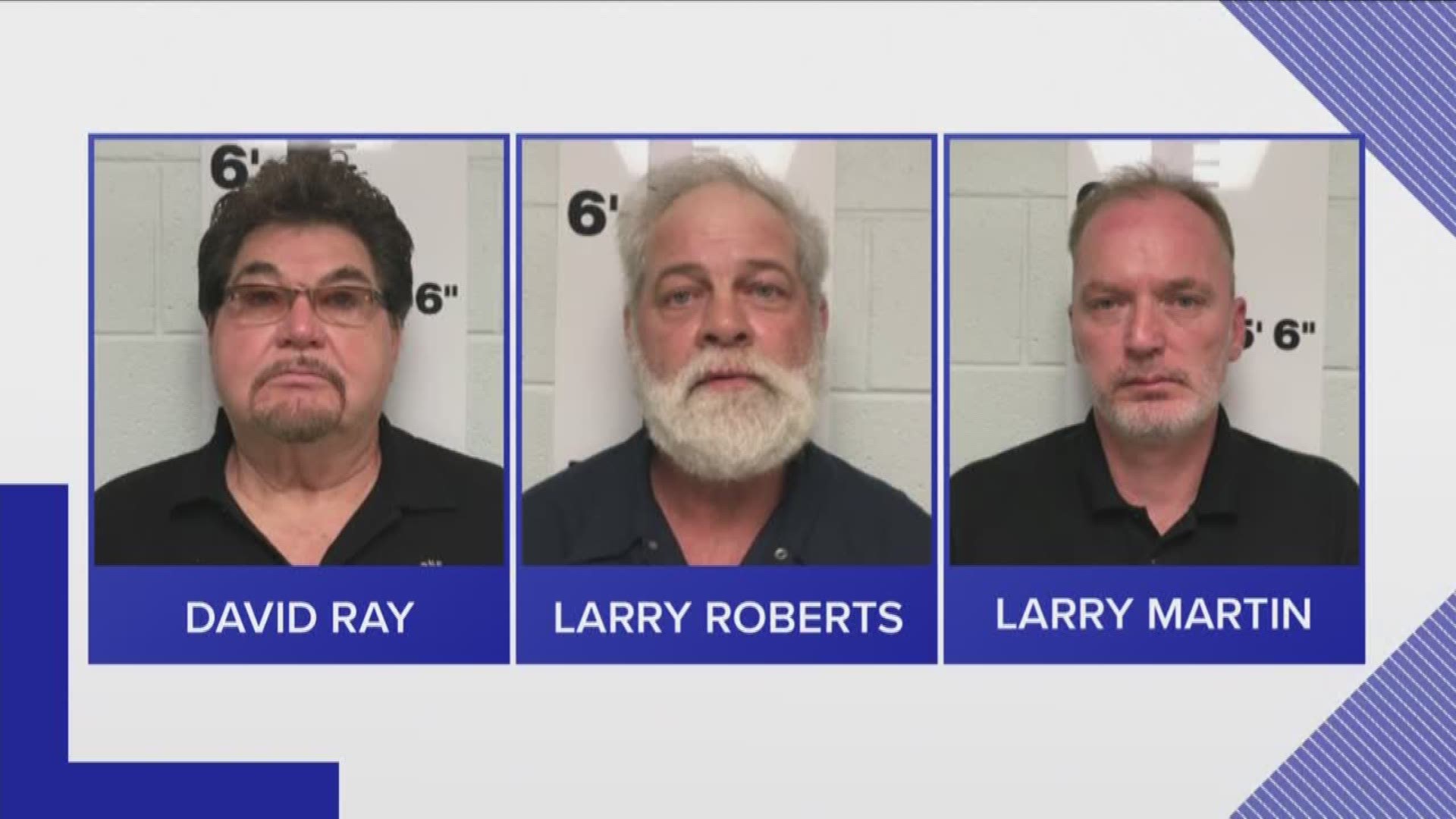 Long-time Claiborne county sheriff David Ray was booked on a slew of charges -- including using inmates for personal gain, forgery, tax evasion and seven counts of official misconduct.