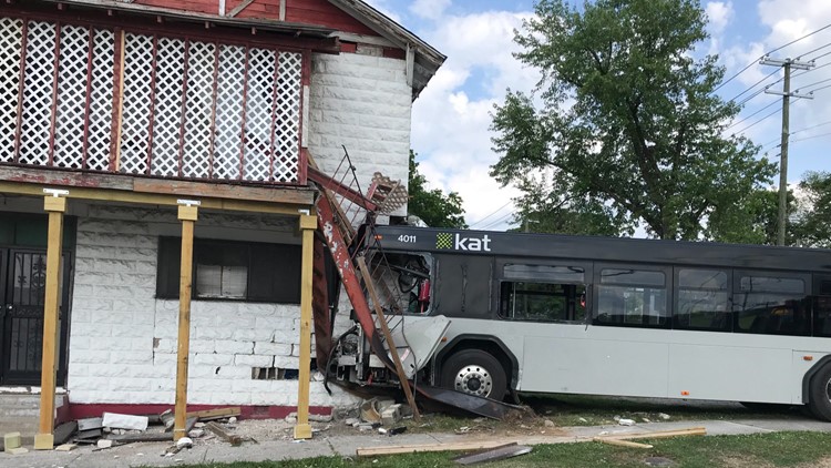 KFD: One rider sent to hospital and building damaged after crash involving FedEx truck and KAT bus