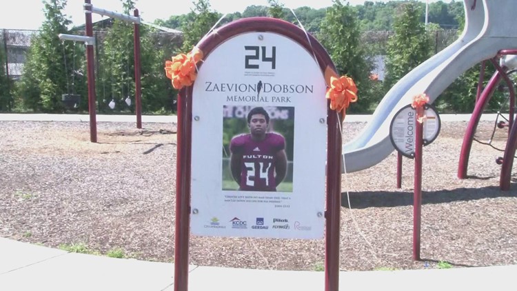 Volunteers gather to clean up Zaevion Dobson Memorial Park built in memory of slain teen