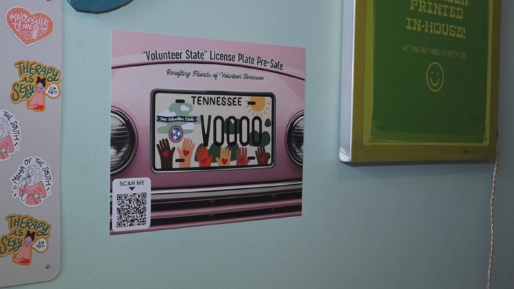 Knoxville artist designs new Tennessee license plate to help support volunteers in the state