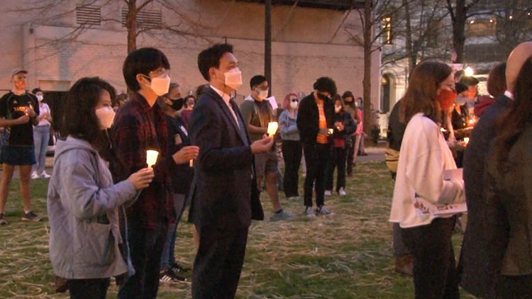 Community gathers for memorial honoring victims of Atlanta spa killings