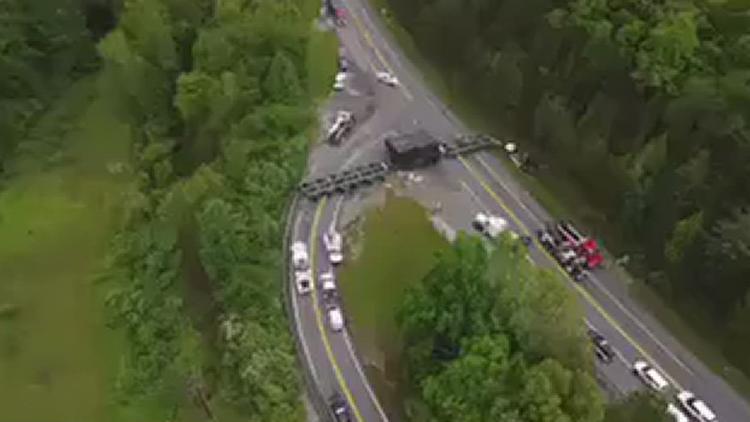 Work continues to move large boiler stuck on Morgan County roads Work continues to move large boiler stuck on Morgan County roads