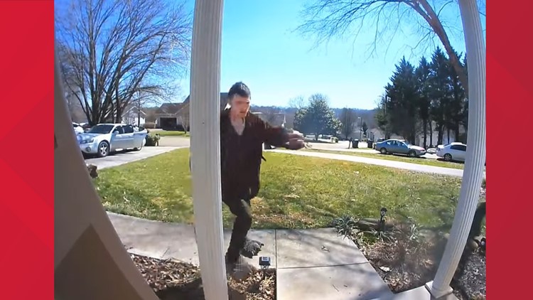 KPD searching for porch pirate spotted stealing package while wearing animal-claw slippers