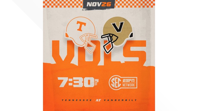 Kickoff time announced for Tennessee vs. Vanderbilt