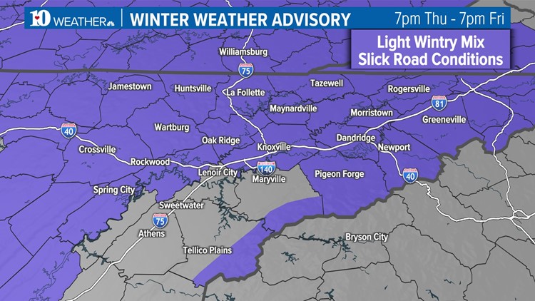 Another chance of wintry weather Thursday and Friday