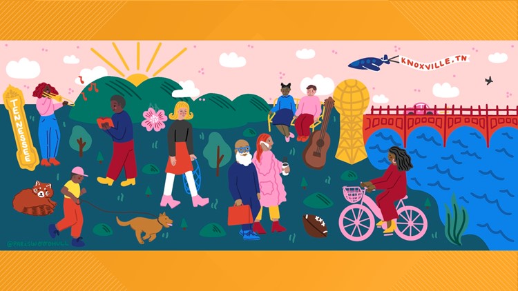 Work underway on new downtown Knoxville mural stretching 32 feet