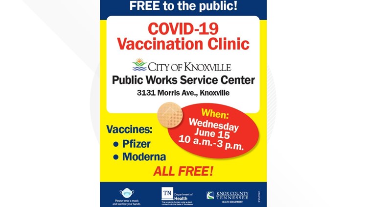 Knoxville hosting more free COVID-19 vaccine clinics in June