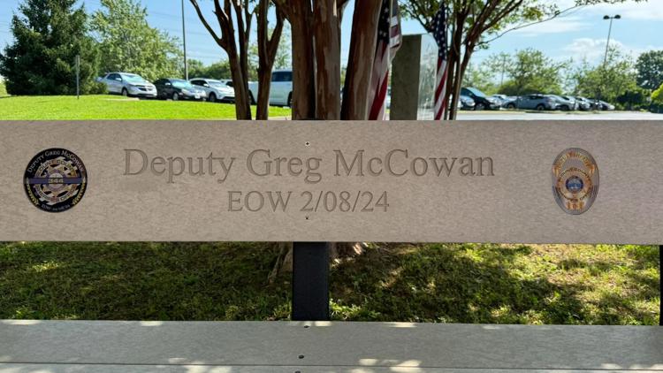 BCSO honors fallen deputy Greg McCowan with bench outside of Blount County Justice Center