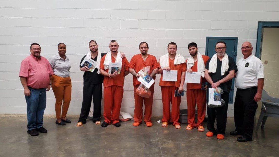 Six Anderson County inmates get baptized while serving sentence