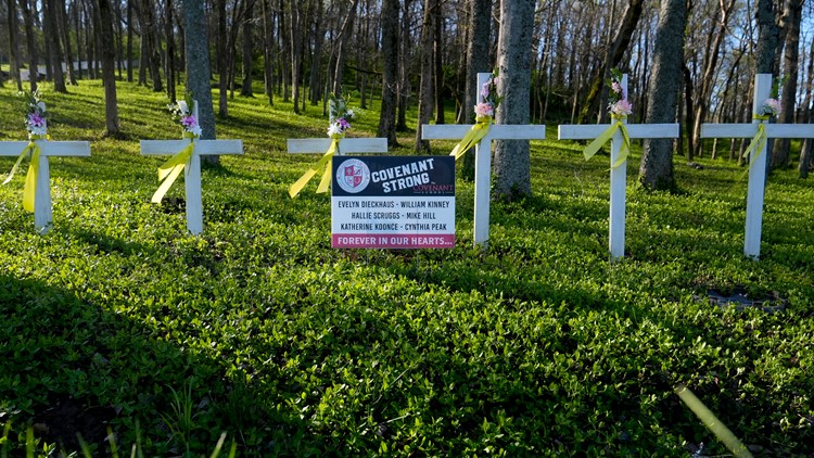 Activists forming human chain in Nashville on Covenant school shooting anniversary
