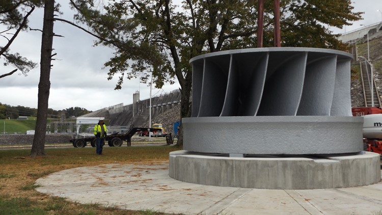 TVA turns original WWII-era turbine at Cherokee Dam into a permanent display