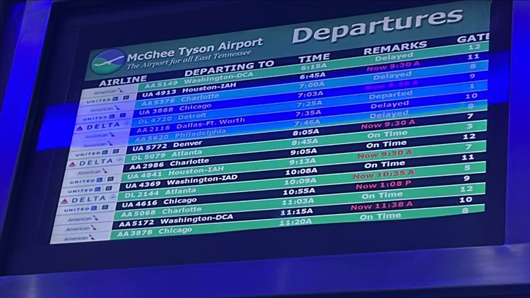 McGhee Tyson experiences delays after FAA pauses all domestic flights Wednesday morning