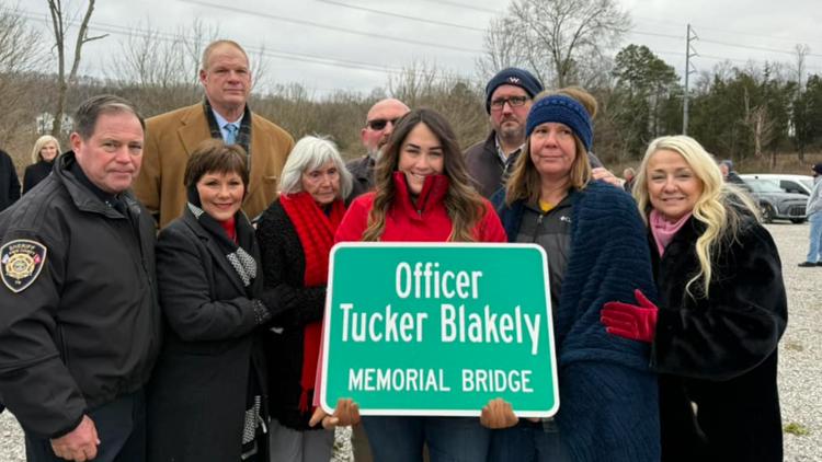 Knox County leaders unveil memorial for fallen KCSO Deputy Tucker Blakely