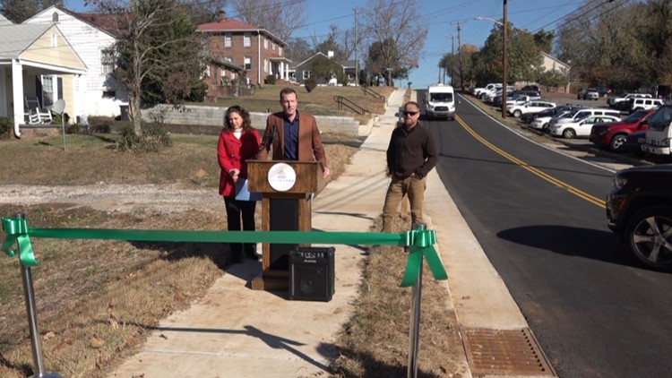 Knoxville leaders cut ribbon on new Lancaster Drive sidewalk, showing off other planned improvements