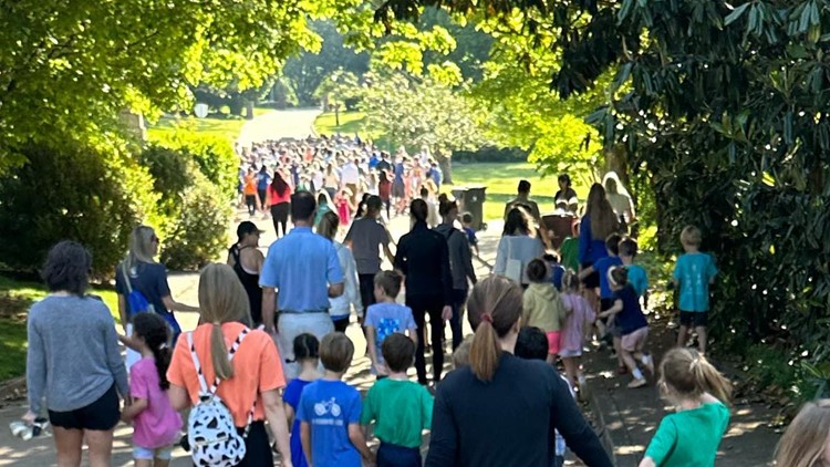 Sequoyah Elementary School hosts annual cancer walk, after collecting donations for cancer research
