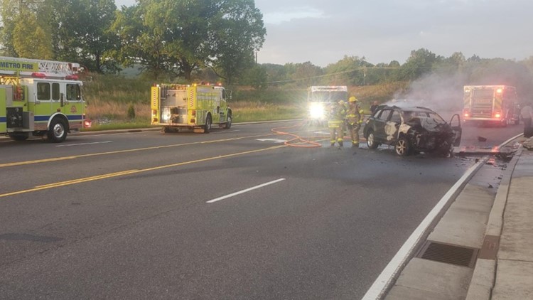 Rural Metro: Crews respond to head-on collision, vehicle fire in Powell
