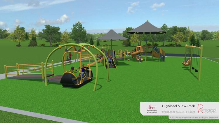 Inclusive playground construction to begin at Highland View Park on May 13 Inclusive playground construction to begin at Highland View Park on May 13
