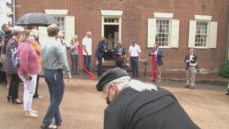 Community leaders cut ribbon on opening of historic house near Blount Mansion