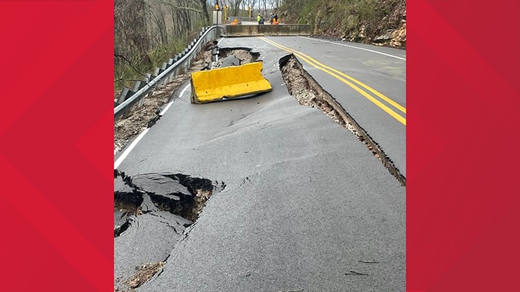 Highway Department: Airport Road in Roane Co. closed until further notice due to slide