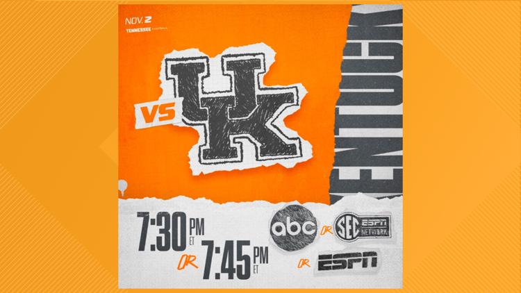 No. 7 Tennessee announces sixth night game of the season against Kentucky