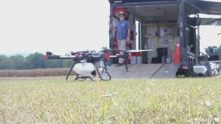 Technology like drones and self-steering machines helping East Tennessee farmers