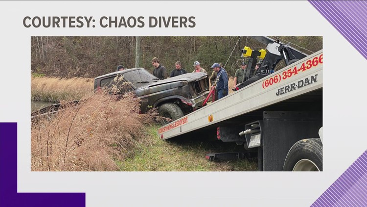 Pickup truck belonging to missing Scott Co. man discovered in Ky. pond, unidentified remains found inside vehicle