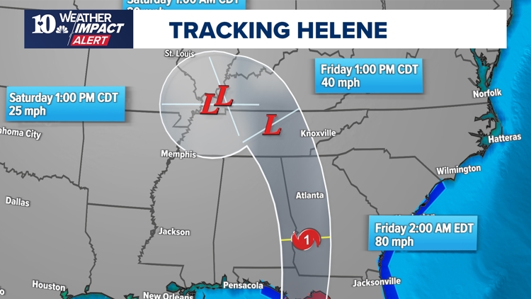 When will East TN see Hurricane Helene?