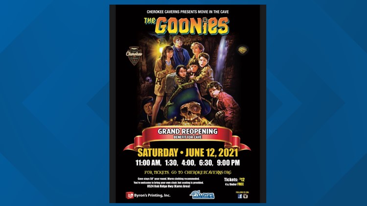 Cherokee Caverns to show The Goonies