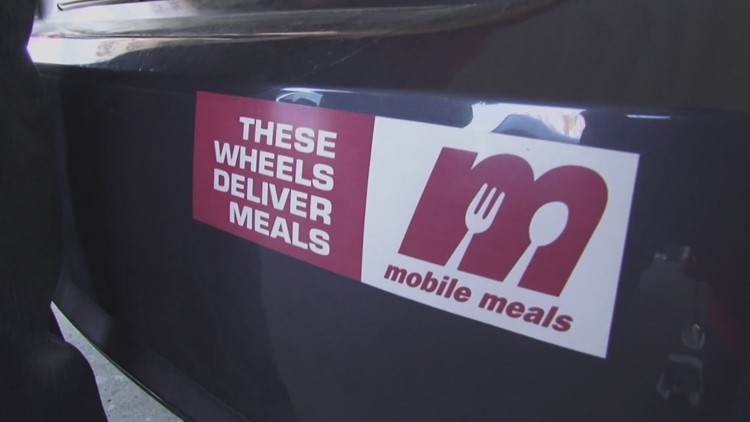 Mobile Meals collecting gift bags for homebound seniors over the holidays