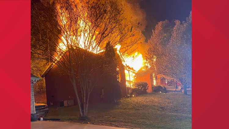 One transported to the hospital after house fire in North Knox County