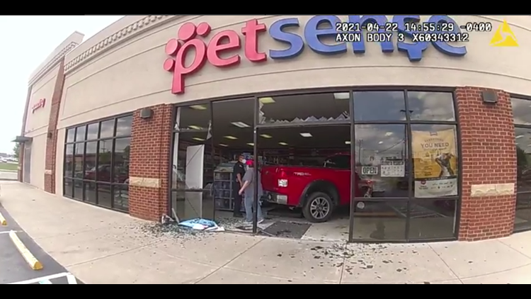 Two people hurt after dog hits accelerator, crashing truck into Morristown pet store Two people hurt after dog hits accelerator, crashing truck into Morristown pet store