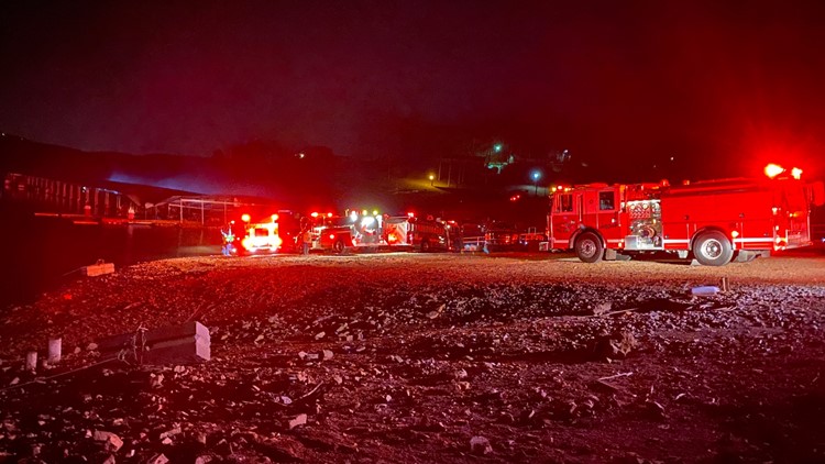 Crews respond after fire breaks out at Rutledge boat dock Tuesday evening
