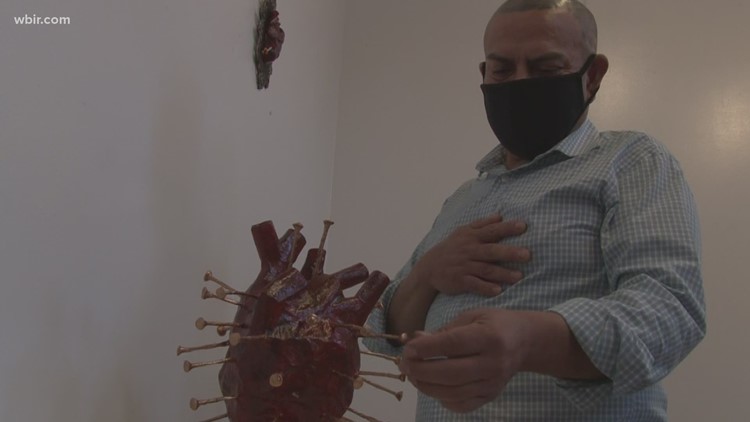 Knoxville man uses art to ease pain of COVID-19