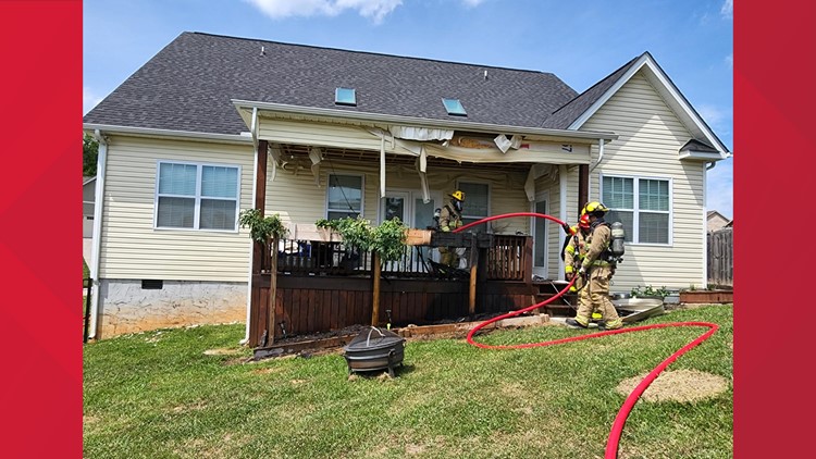 Rural Metro: Back porch of North Knox County home damaged after grill fire Rural Metro: Back porch of North Knox County home damaged after grill fire