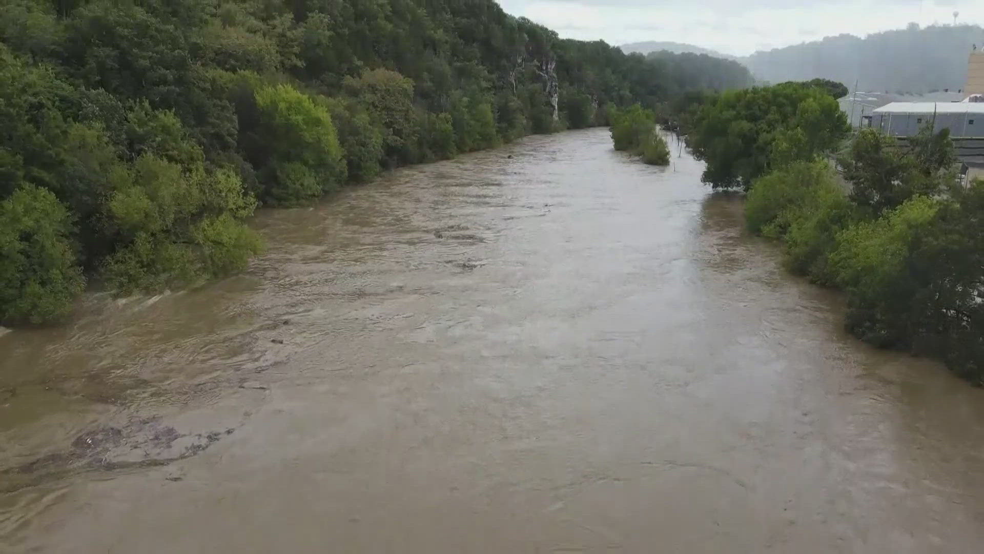 People in downtown Newport and Hartford were urged to evacuate Friday.