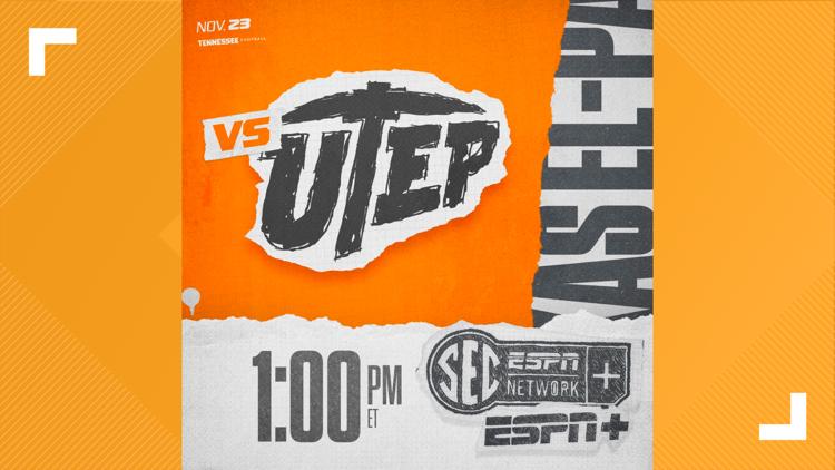 No. 6 Tennessee Football announces game time against University of Texas at El Paso