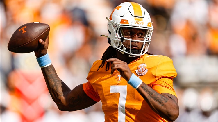 WATCH: Vols QB Joe Milton throws an orange 100 yards at practice