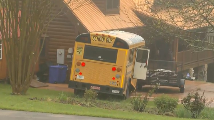 Student hurt, driver cited after school bus nearly crashes into home in Signal Mountain