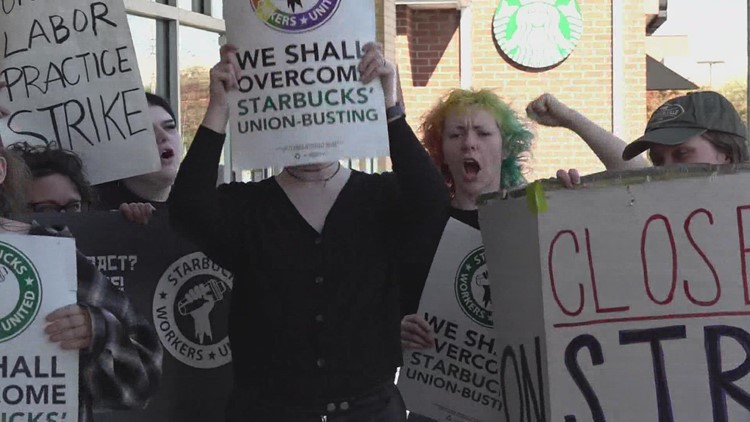 West Knoxville Starbucks workers walk out a second time in strike, citing unfair labor practices West Knoxville Starbucks workers walk out a second time in strike, citing unfair labor practices