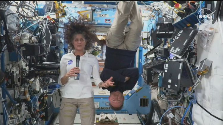 Astronauts speak from space for the first time after sending troubled Boeing Starliner home without them