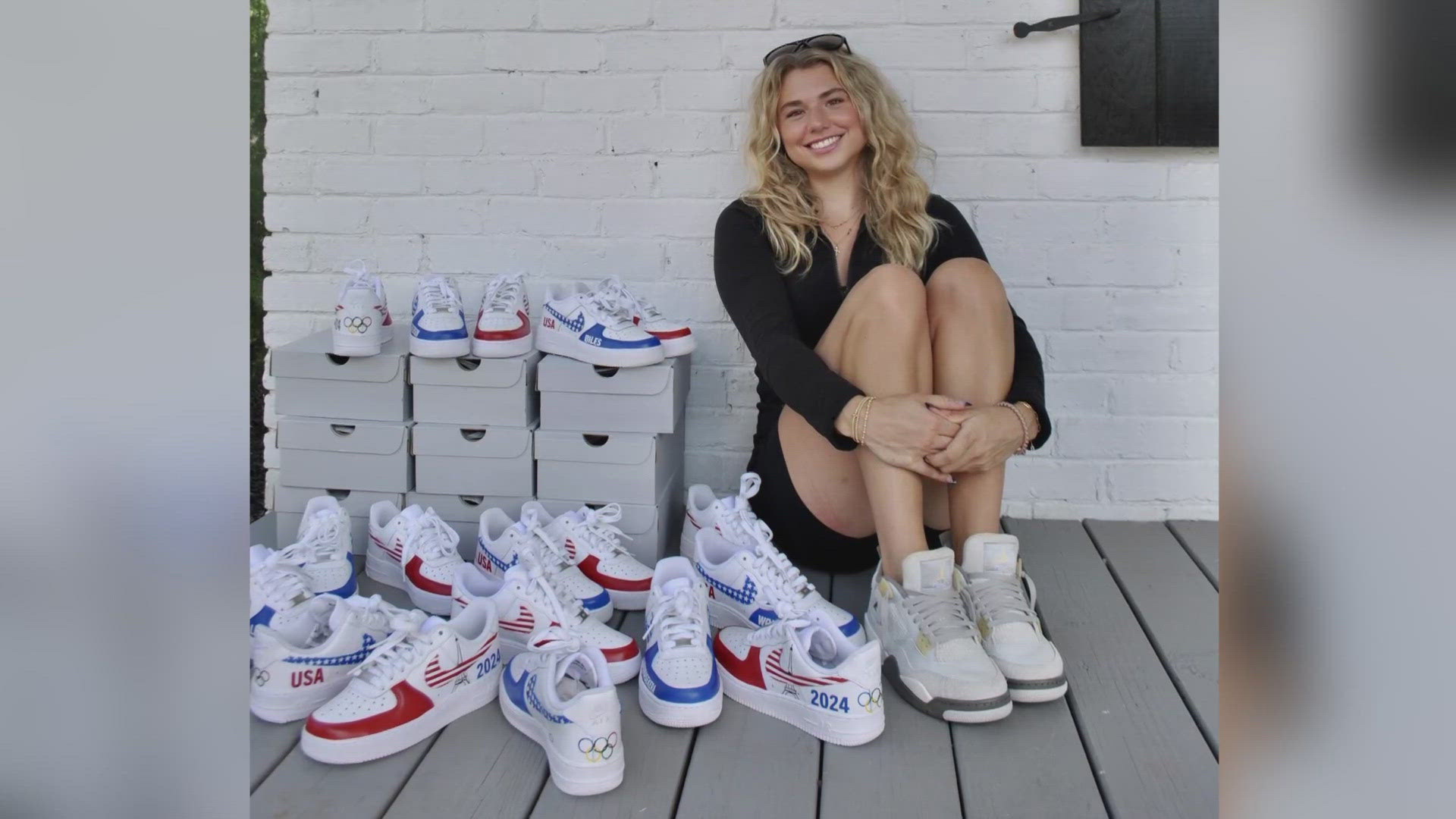 Knoxville Catholic grad Mary Oakley Robertson painted custom shoes for the Olympic women's gymnastics team before they left for the 2024 Summer Games in Paris.