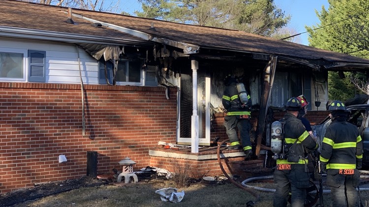 KFD: Car catches fire after crashing into West Knoxville home, no injuries reported