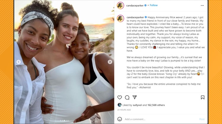 Candace Parker, her wife announce marriage, first baby on second anniversary