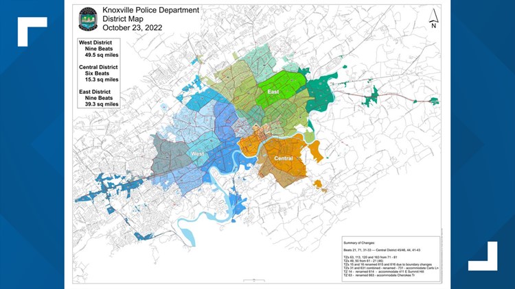 KPD creates third police district in city covering South Knoxville, Fort Sanders and downtown